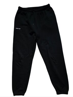 White Fox Boutique Black Logo Jogger Sweatpants